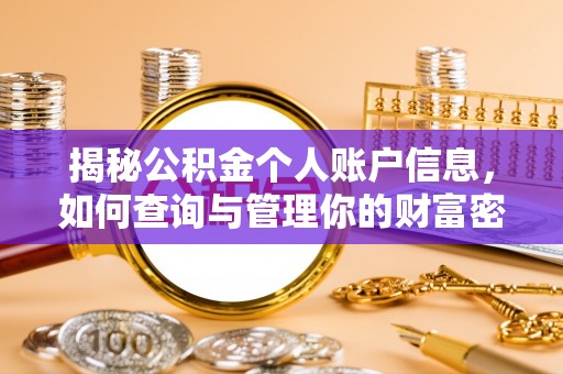 汤阴揭秘公积金个人账户信息，如何查询与管理你的财富密码